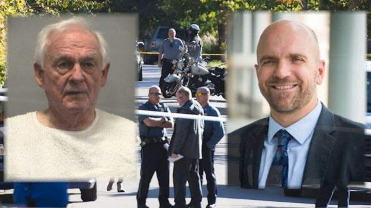 David G. Jungerman (left) is charged with first-degree murder in the death of attorney Tom Pickert (right).