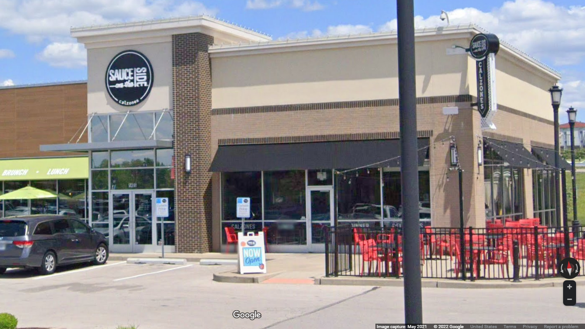 Sauce on the Side restaurant in St. Charles, where authorities said a former employee threw Molotov cocktails after he was fired in 2021.