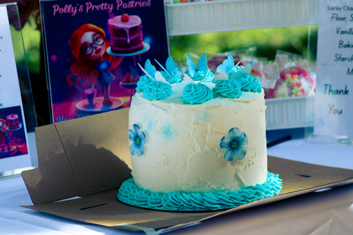 This lemon blueberry cake was baked by Pauline Berndt, who owns Paulie’s Pretty Pastries, for the Kansas City Cake Picnic on July 18.