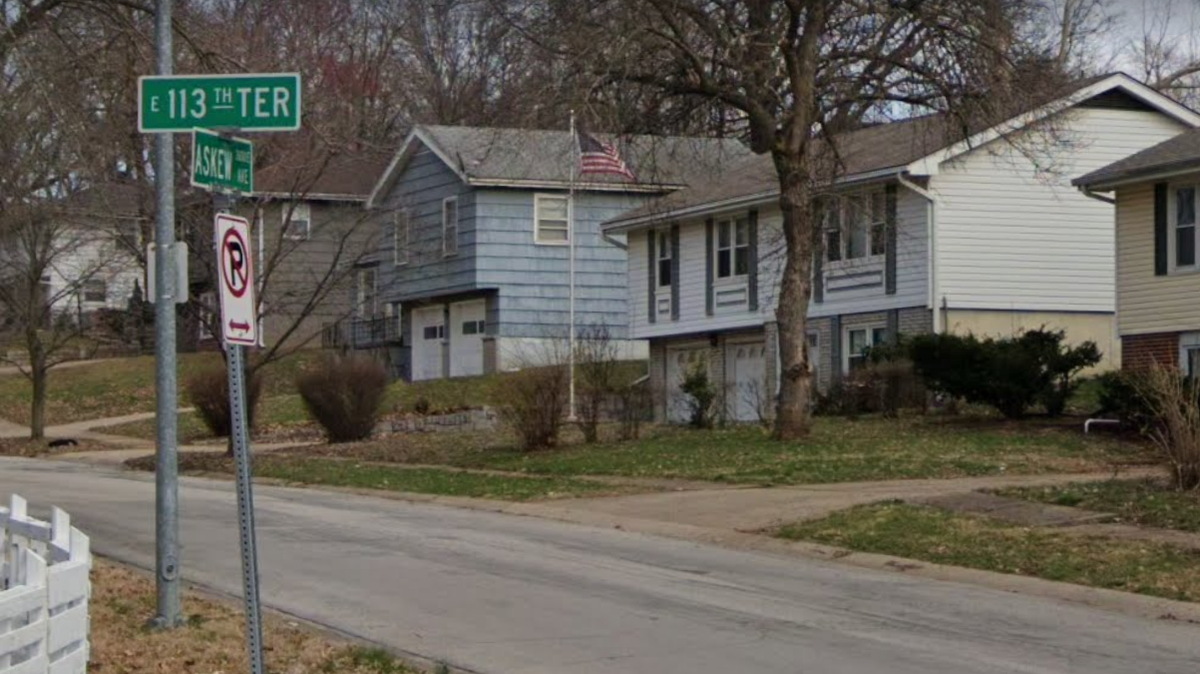 Kansas City police were called just after 11 p.m. Sunday, Oct. 24, 2021, to a shooting in the area of East 113th Terrace and Askew Avenue. The victim died at the scene. A Google Maps street view image from April 2019 shows the general area.