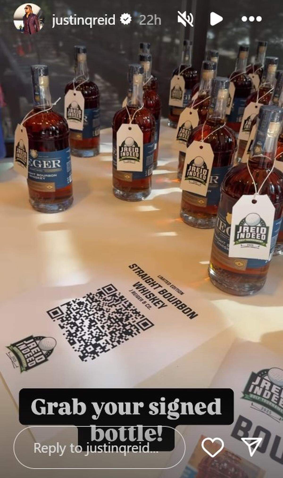 A special autographed bottle of bourbon.