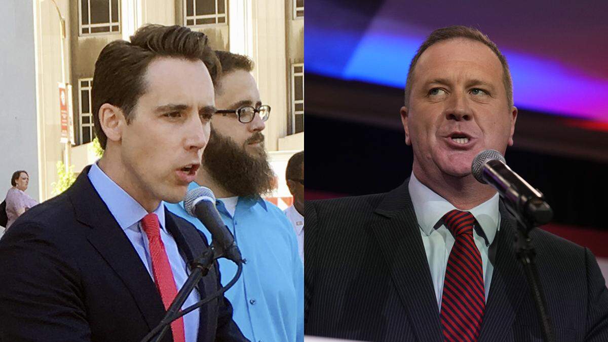 Missouri Republican Sens. Josh Hawley and Eric Schmitt