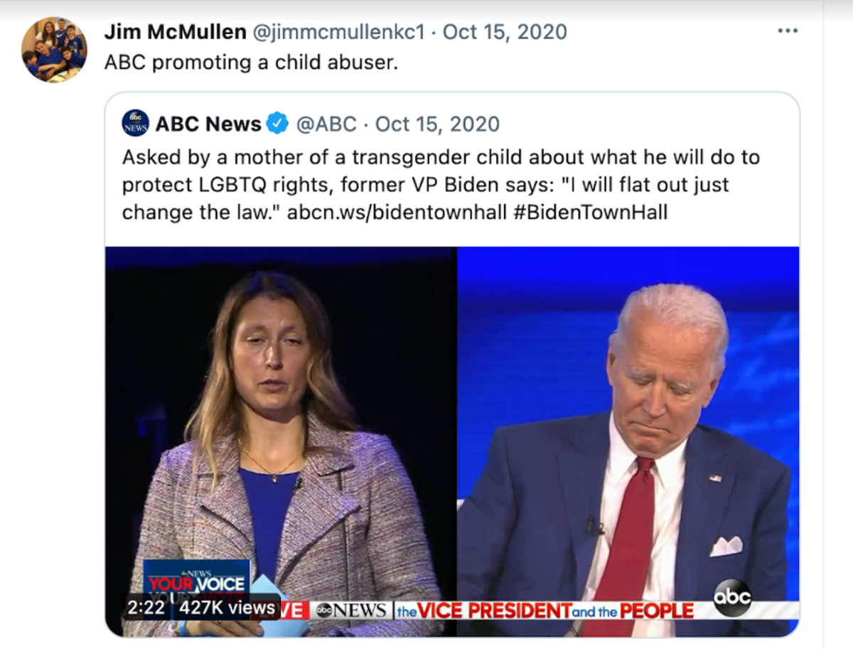 Jim McMullen, a Blue Valley school board candidate, has been criticized for his social media posts some parents and students have called “anti-trans” or “transphobic.”