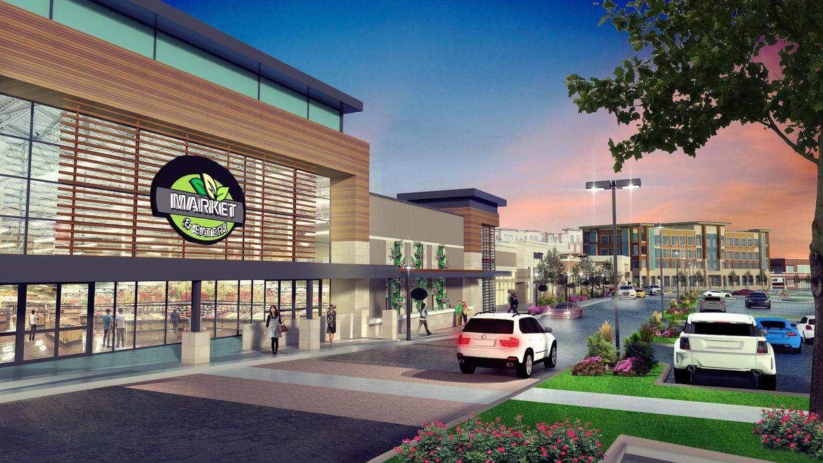 Rendering of a grocery store proposed at 115th Street and Nall Avenue in Overland Park.