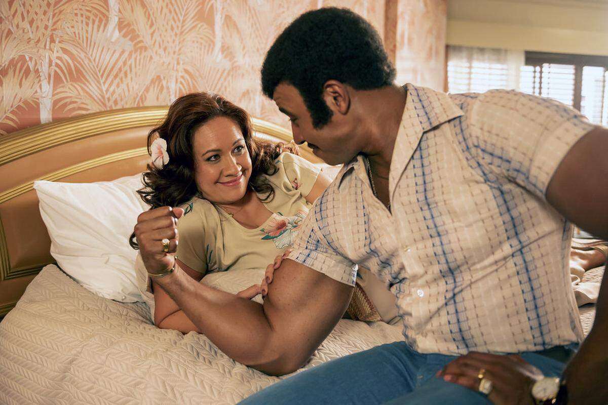 “Young Rock” looks back on the early years of Dwayne Johnson, growing up with his mom (Stacey Leilua) and pro-wrestler dad (Joseph Lee Anderson).