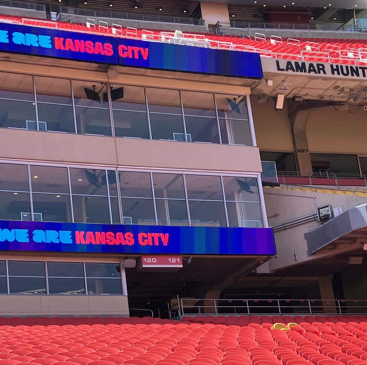 A look inside GEHA Field at Arrowhead Stadium with World Cup preparations underway on May 11, 2026.