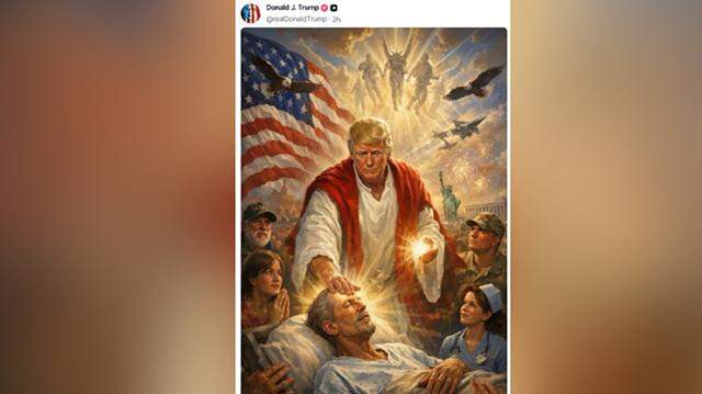 Trump’s sickening anti-Christian portrayal of himself as Lord and Savior may finally be enough to shake religious conservatives out of the stupor that has led them to go along with the president for so long.