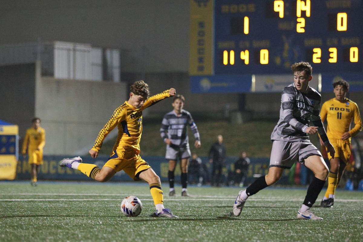 The Kansas City Roos beat visiting Lindenwood University 1-0 in a first-round NCAA Men’s Soccer Tournament match in Kansas City on Thursday, Nov. 20, 2025.