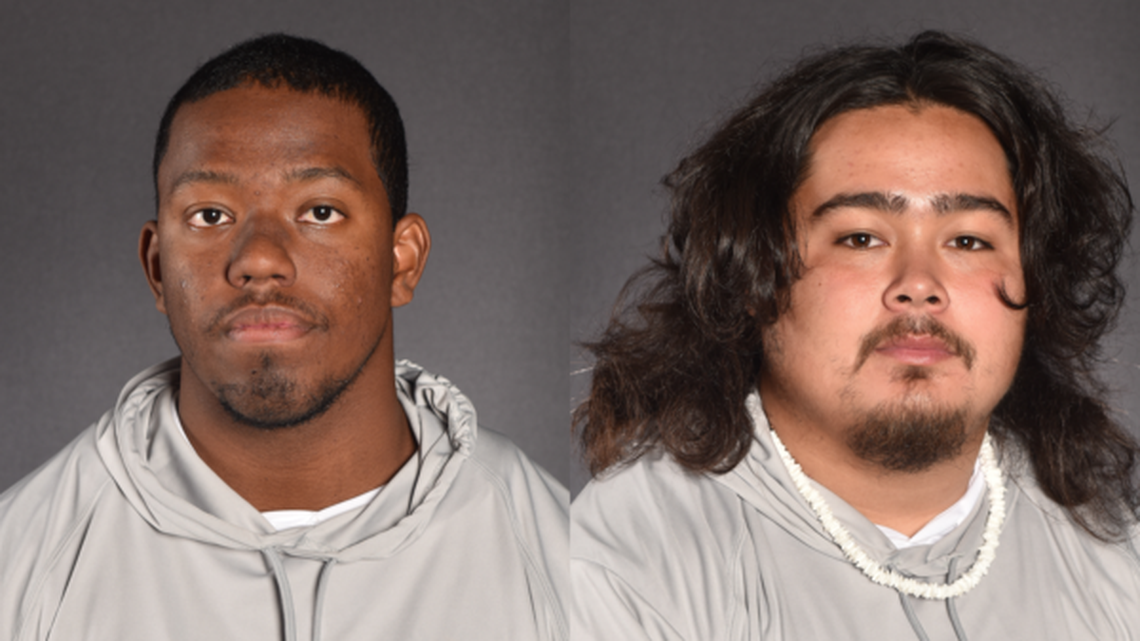 Students Christopher Castillo (left) and Johnethon Aviles were killed in a crash south of Hillsboro, Kansas, on Sunday, Feb. 27, according to their college. A third student was injured and hospitalized.