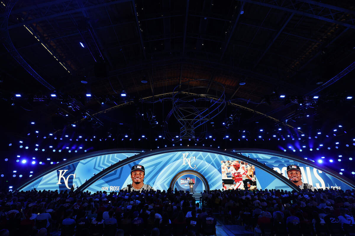 The Kansas City Royals select Zion Rose sixth overall during the 2026 MLB Draft at Pennsylvania Convention Center on July 11, 2026 in Philadelphia, Pennsylvania.