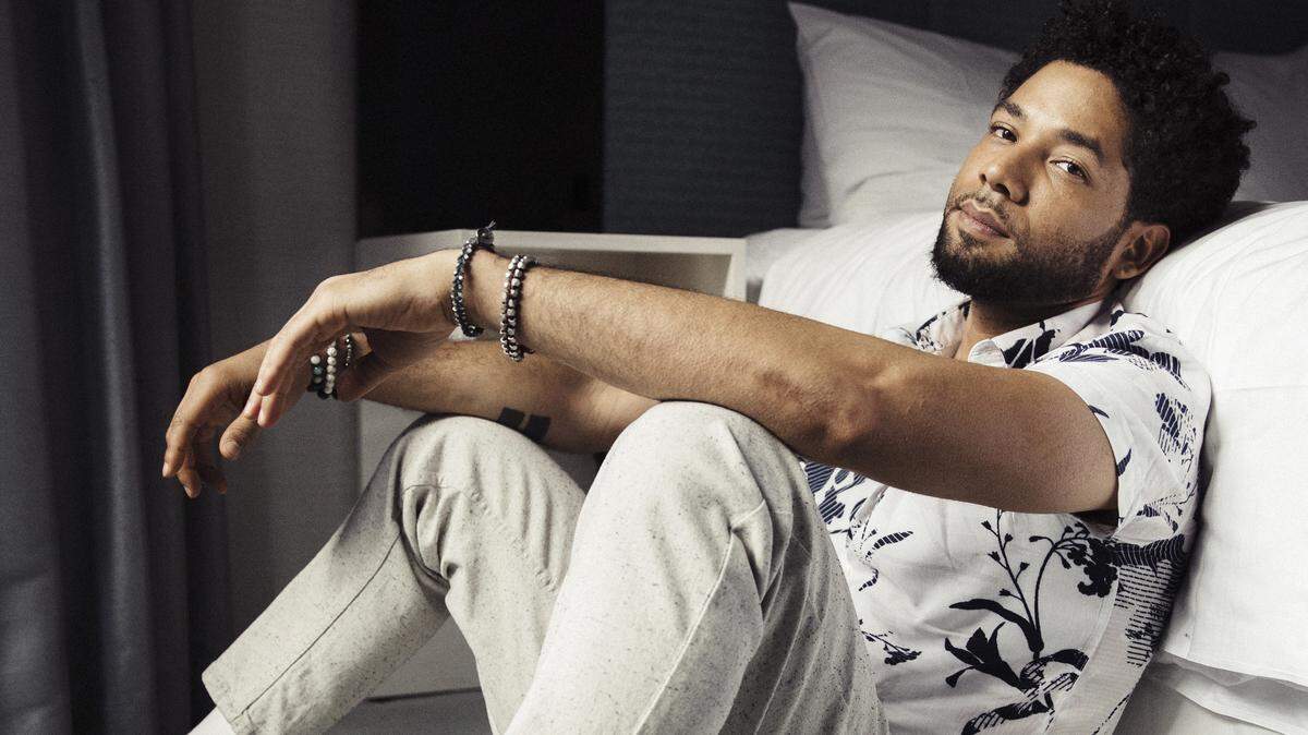 Actor-singer Jussie Smollett, from the Fox series, “Empire,” poses for a portrait on Tuesday, March 6, 2018, in New York. (Victoria Will/Invision/AP)