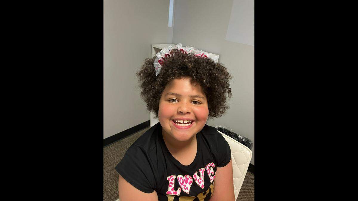Marlie, 11, loves to make abstract pieces of art and give them to people around her. 