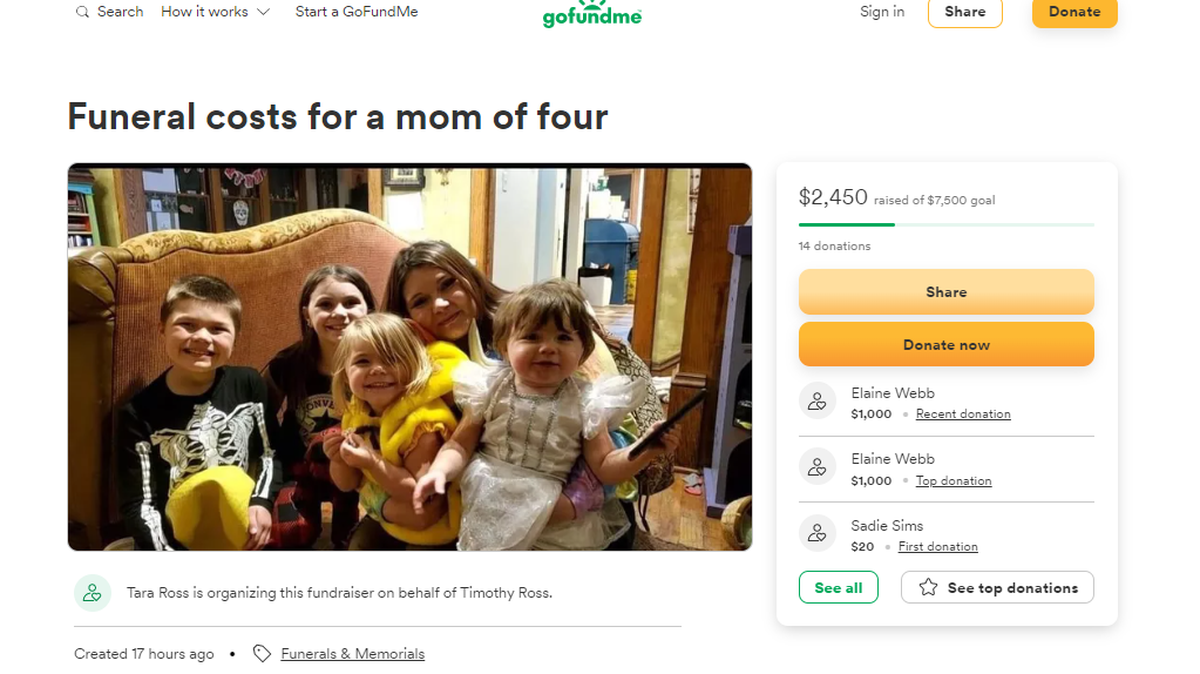 A fundraiser has been started to help pay the funeral costs of a young woman shot and killed in an Independence apartment on Wednesday night.