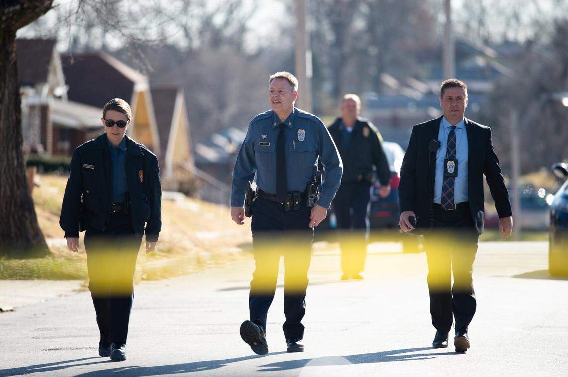 Police Chief Rick Smith responds to the scene where Cameron Lamb was shot and killed by detective Eric DeValkenaere, who would later be convicted of manslaughter. Smith was recorded on audio calling Lamb the “bad guy.”
