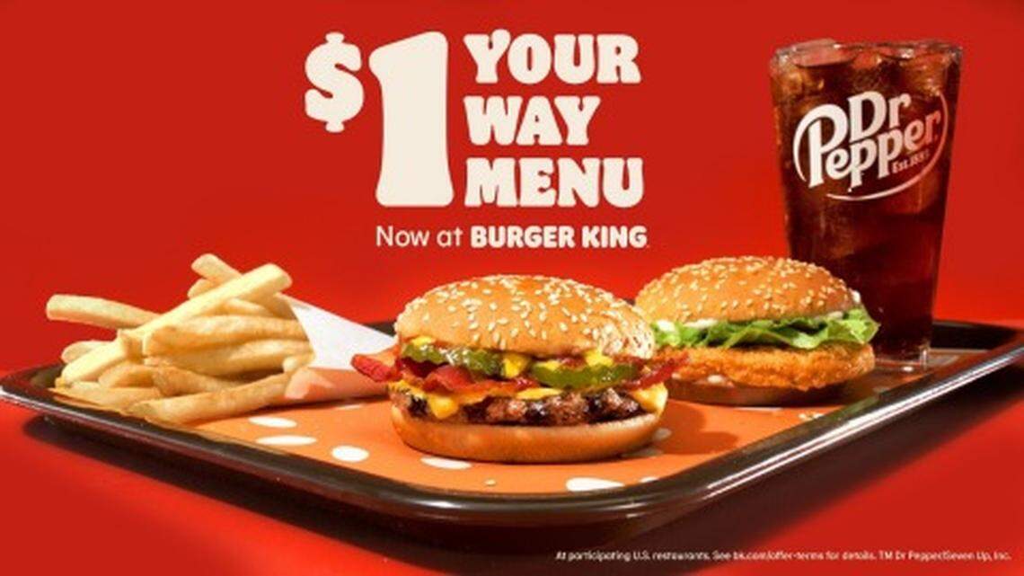 Burger King’s $1 Your Way menu arrives nationwide Dec. 28.