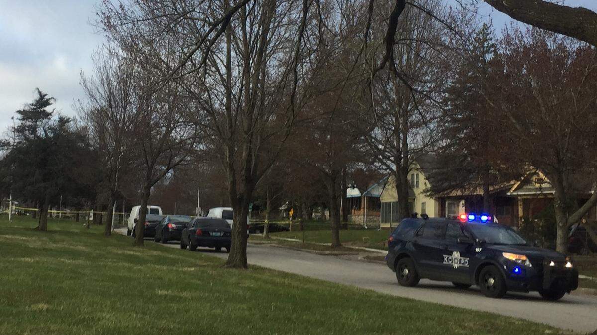 A woman was shot early Saturday morning in the 6900 block of The Paseo. Police still had the street blocked off at 8 a.m.