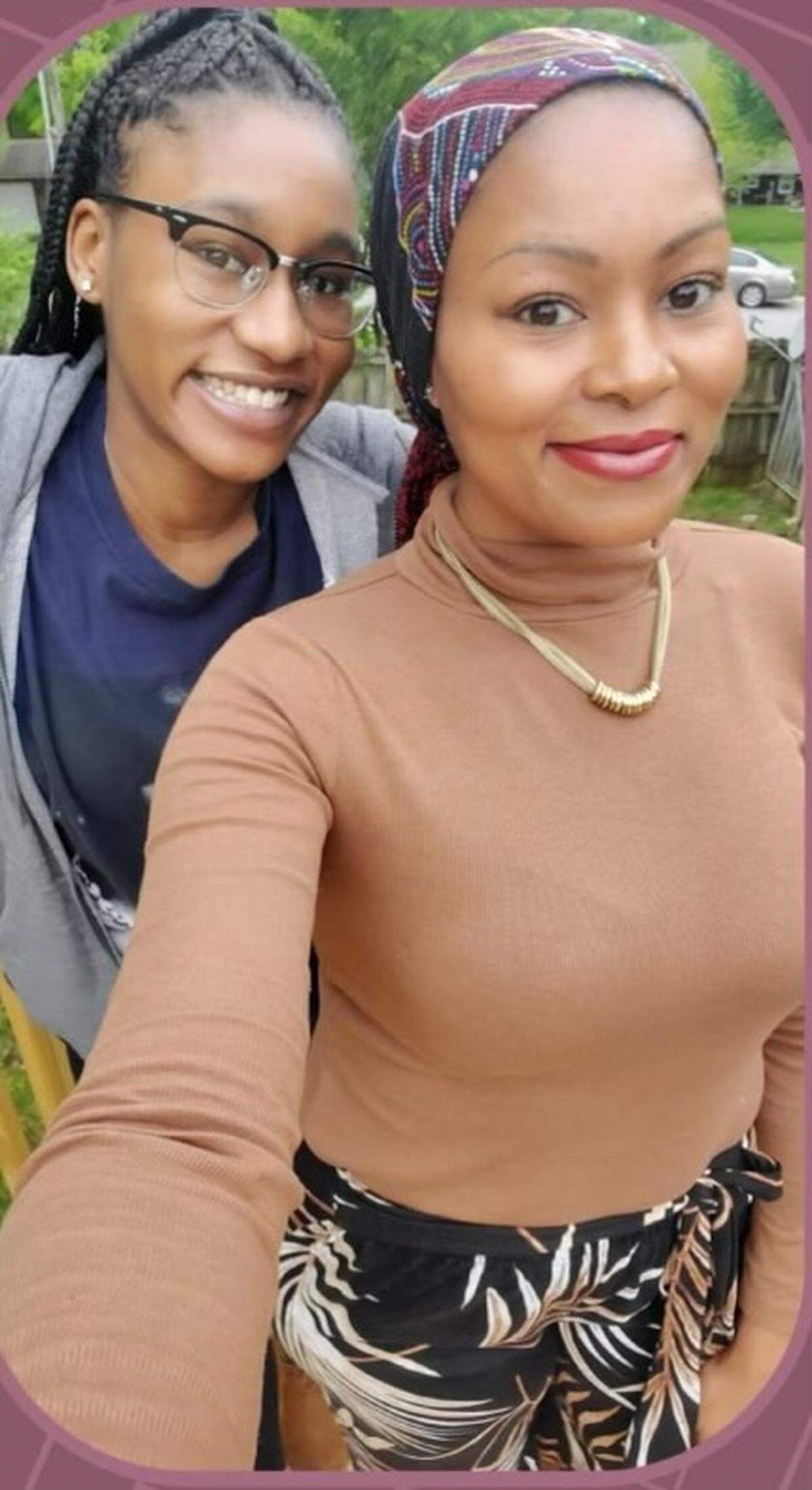 Amauri Hughes seen with mother, Jenele Presley.