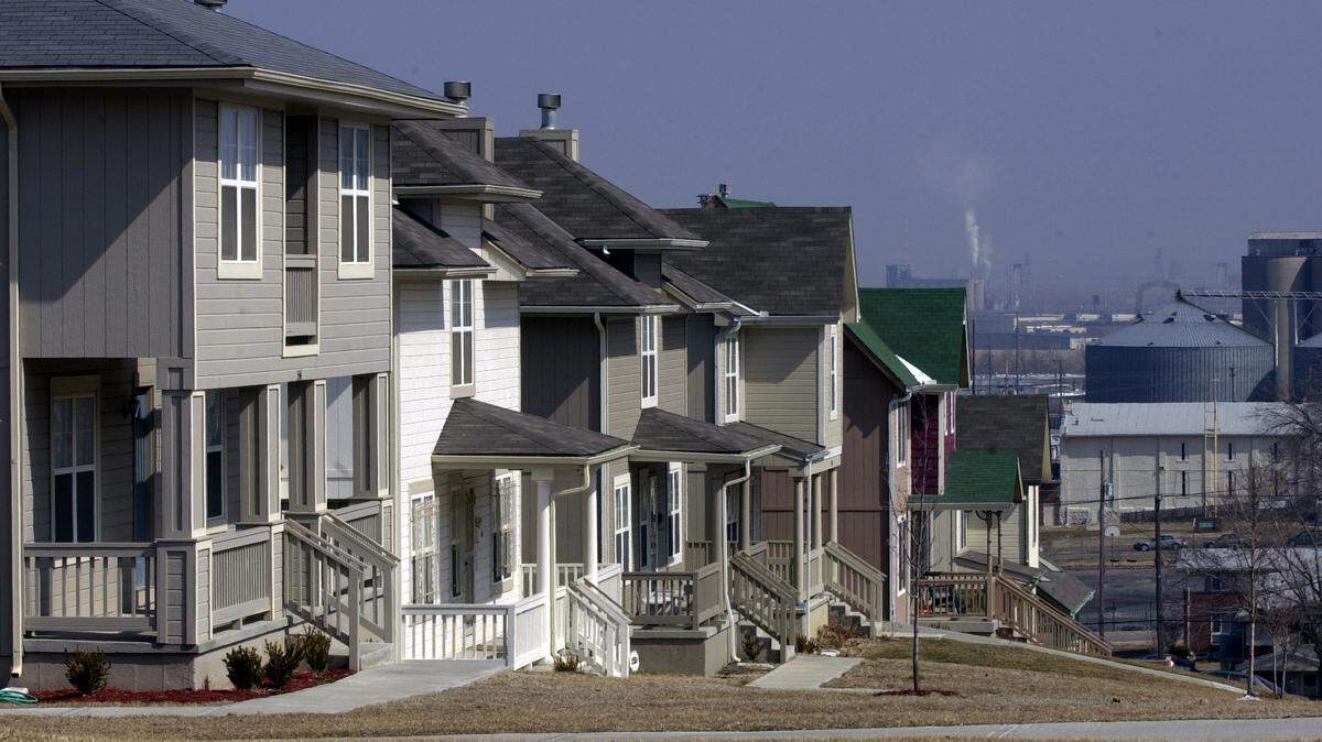 Homes in the Turtle Hill neighborhood of Kansas City, Kansas.