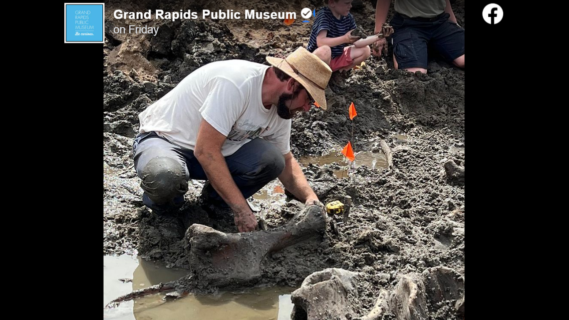 Kent County road crews found mastodon bones while working on a drainage project.