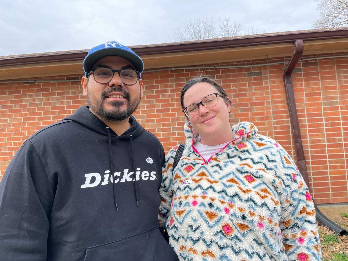 Kendra Valentine and Rogelio Avila turned out to vote at Mt. Sinai Missionary Baptist Church in Kansas City, Missouri, Tuesday morning, despite having initially forgotten about Election Day as they prepare for their wedding Friday. “This is really important,” Valentine said.