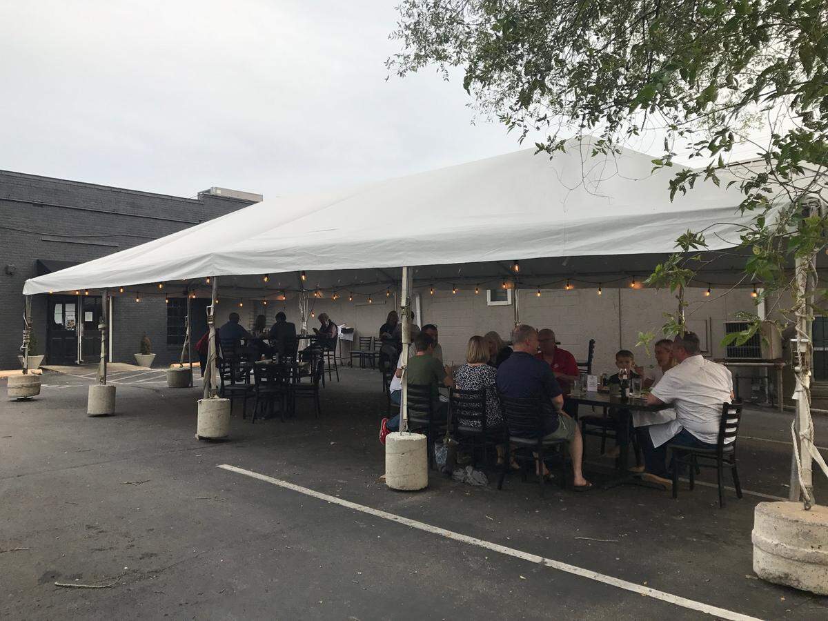 Summit Grill in Waldo added a tented area in its parking lot.