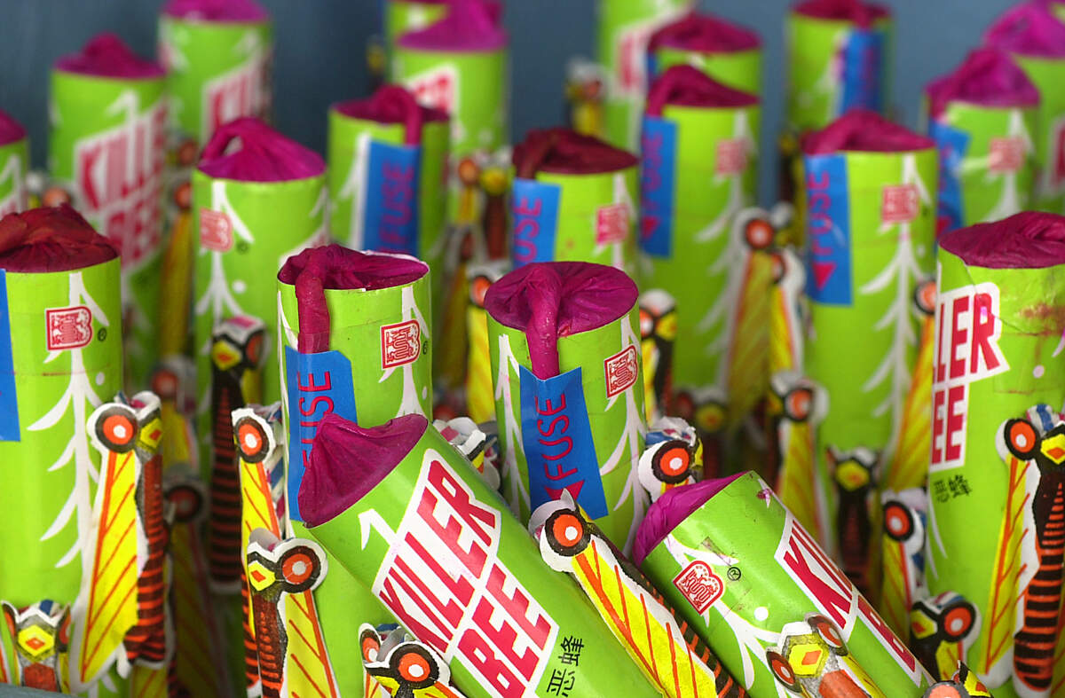 Fireworks for sale at a local fireworks stand. Check to make certain it is legal to set off consumer fireworks in your area.