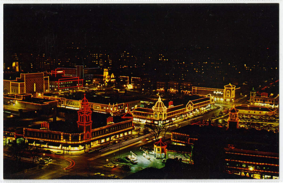 Plaza lights postcard.