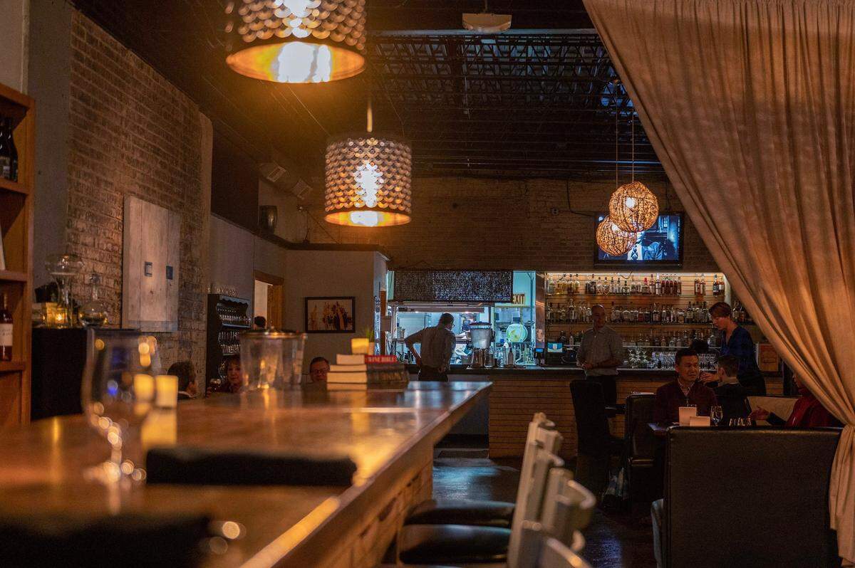Visitors dine in at Affäre on Feb. 8 in Kansas City. The German restaurant has a prix fixe menu for Christmas.