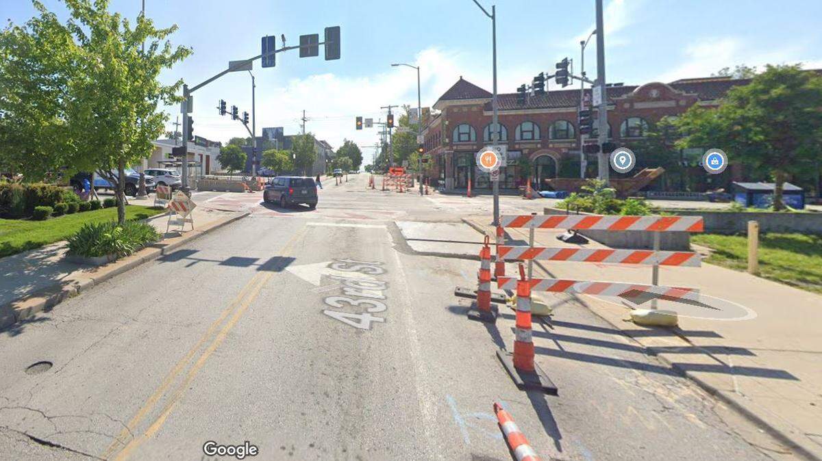 A rider of a Bird electric scooter suffered serious injuries after being trapped under a car and dragged during a crash at East 43rd and Main streets in the Kansas City midtown area, a police spokeswoman said. This Google Maps Street View image of the area is from 2021.