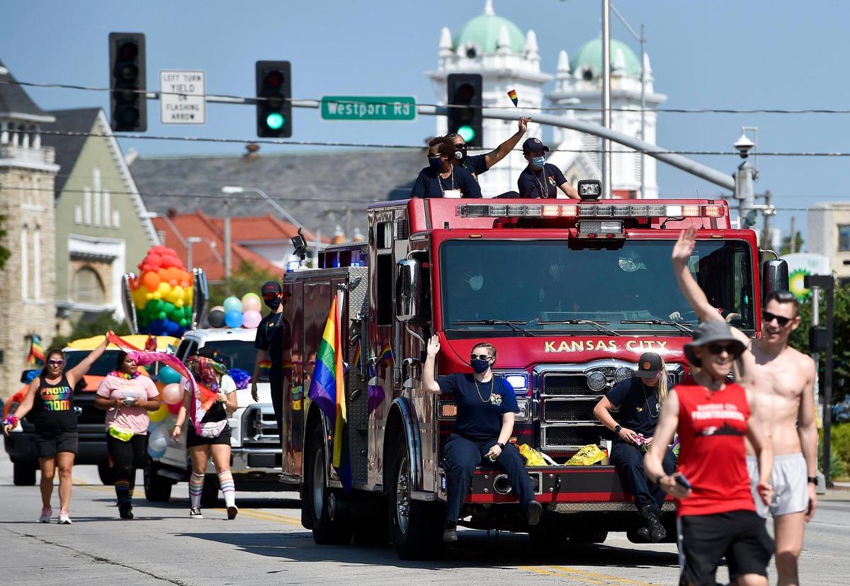 A parade beginning at Westport Road and Broadway Boulevard kicked off the two-day 2021 Kansas City Pride Festival Saturday, Aug. 21, 2021.