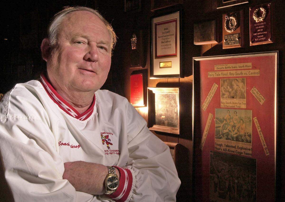 Longtime Raytown South basketball coach Bud Lathrop died Thursday. He was 82.