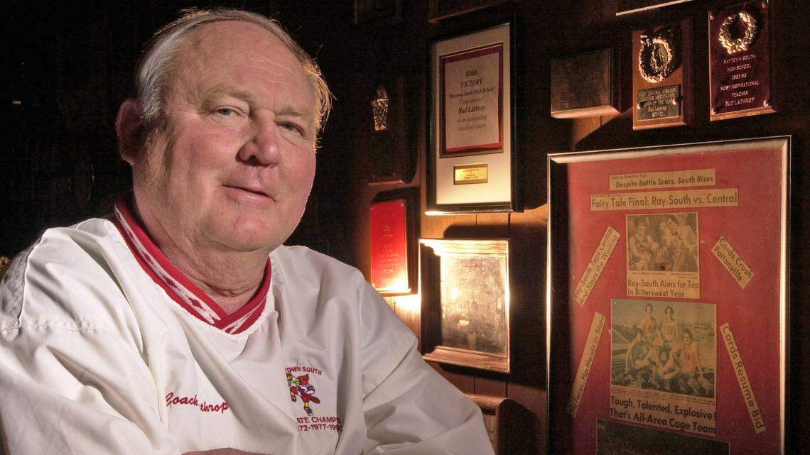 Longtime Raytown South basketball coach Bud Lathrop died Thursday. He was 82.