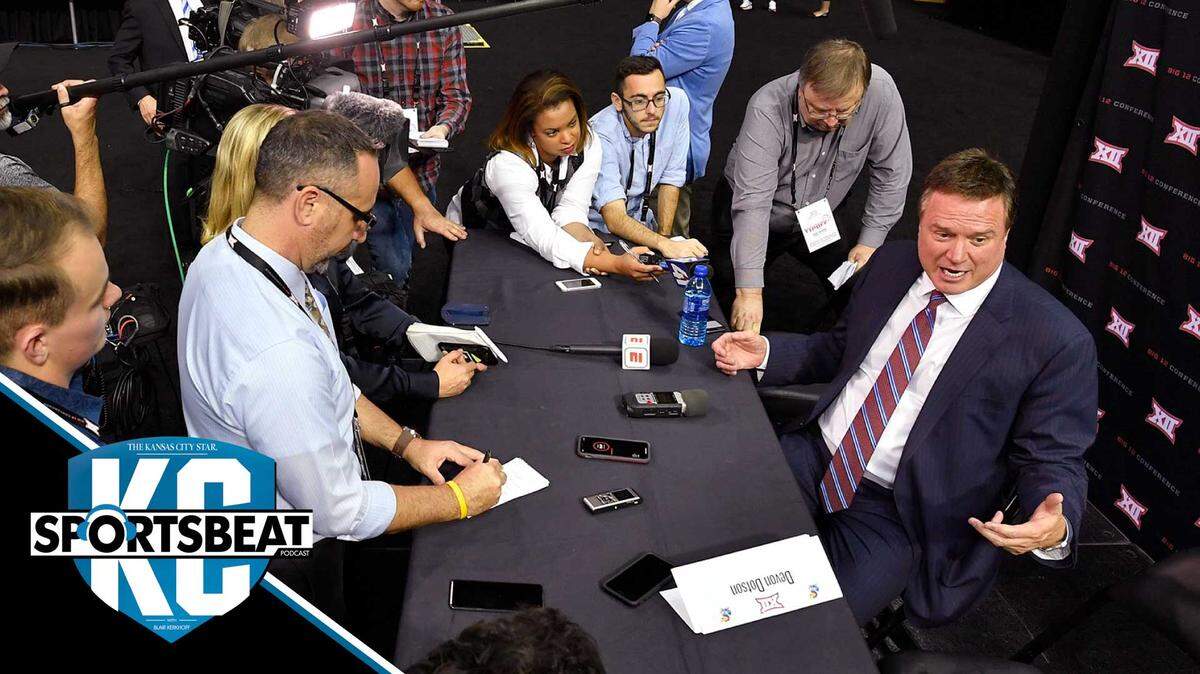 KU coach Bill Self had plenty to talk about while surrounded by reporters during Wednesday’s Big 12 Conference Basketball Media Day at the Sprint Center in Kansas City.