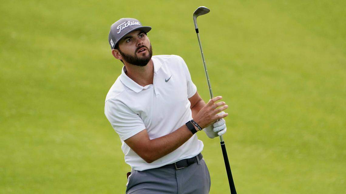 Mizzou product Hayden Buckley watches his shot on the 13th fairway during the first round of the U.S. Open Golf Championship Thursday at Torrey Pines in San Diego.