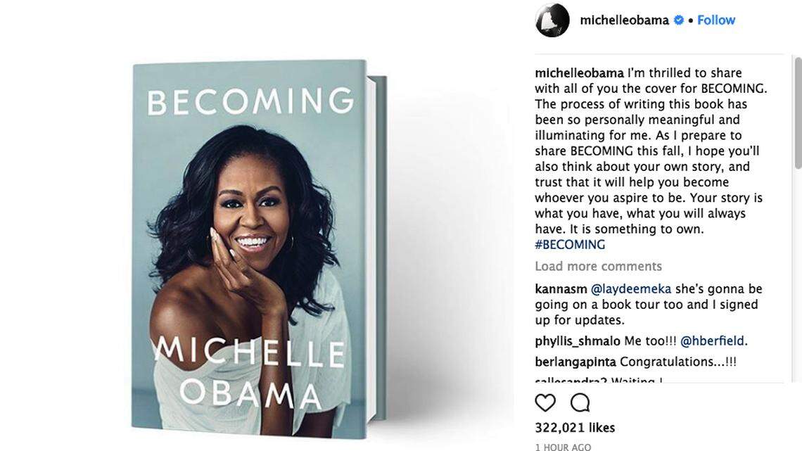 Former first lady MIchelle Obama revealed the cover of her upcoming memoir on Thursday.