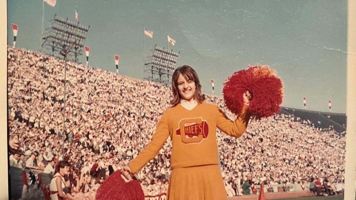 Cindy Rose poses at a Chiefs game during the 1966-1967 season.