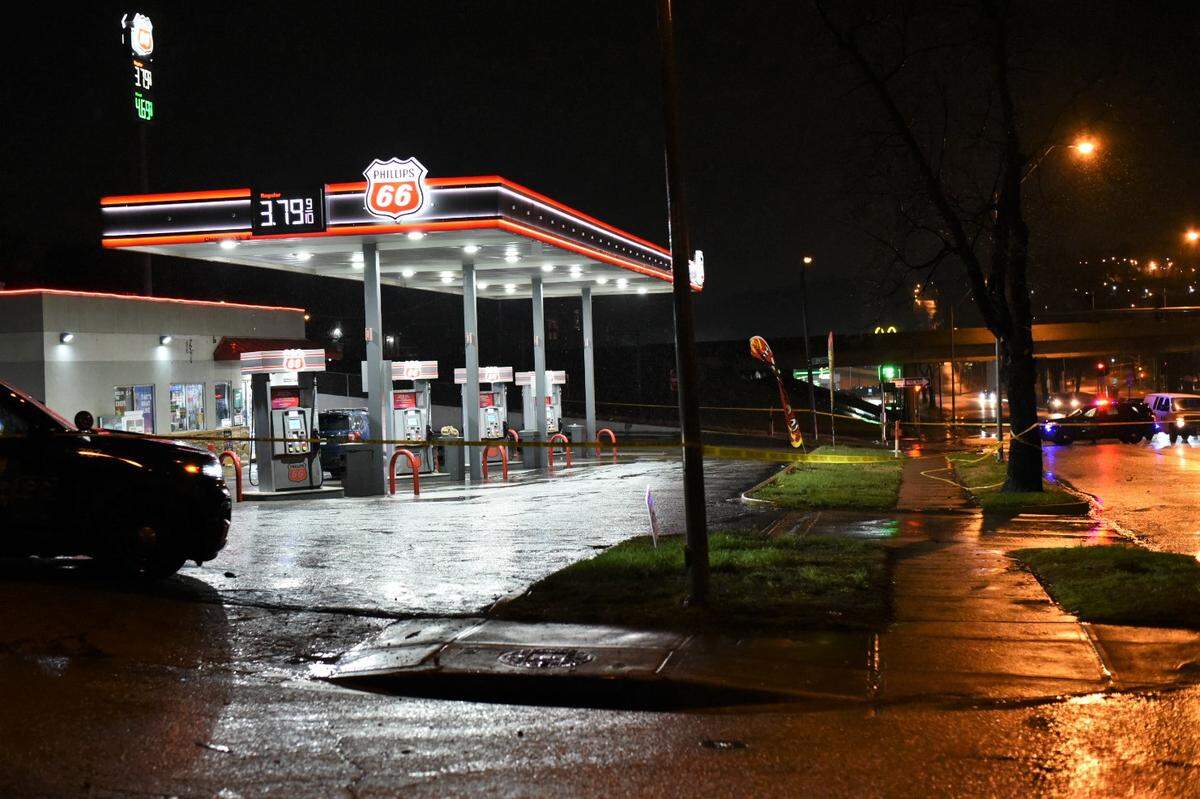 Kansas City police found three people shot, one fatally, at separate scenes including a Phillips 66 gas station at 2911 Van Brunt Blvd., all within a few minutes of one another in the South Blue Valley neighborhood.