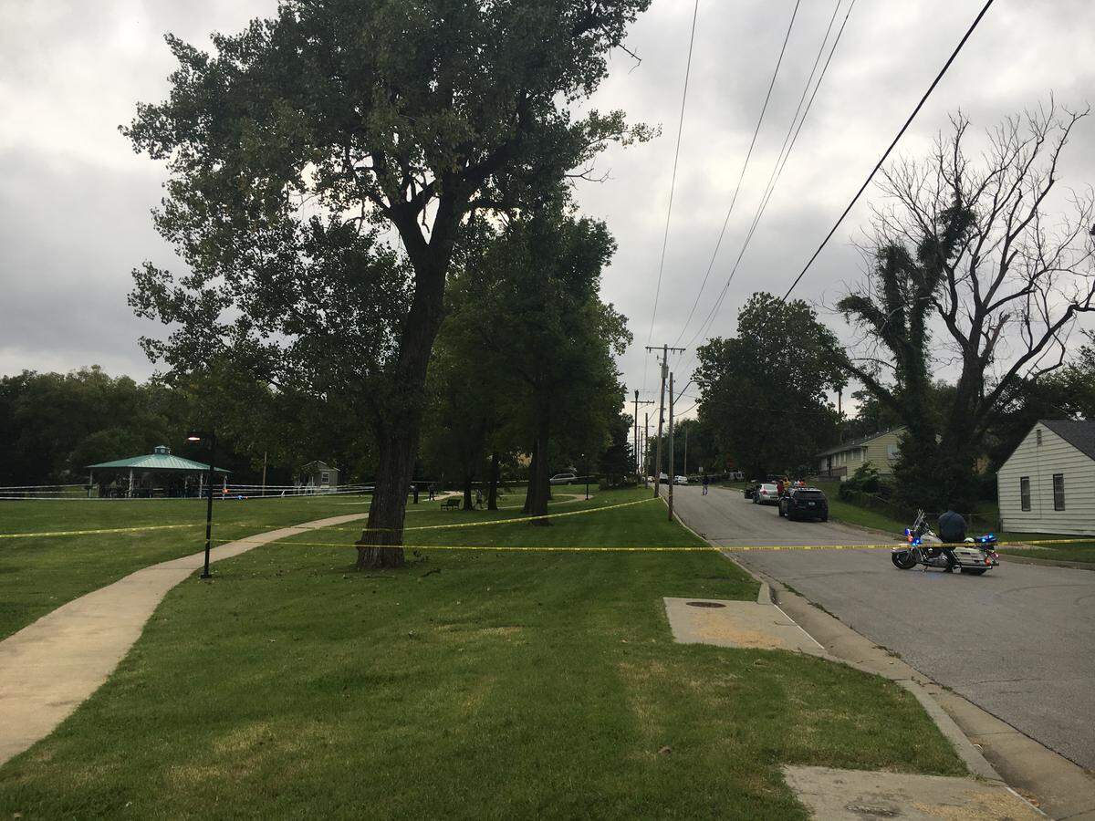 A woman died and a man was injured following a shooting at Noble Park at 73rd Street and Indiana Avenue in Kansas City Saturday, Aug. 31, 2019. The call came in after 6 p.m.