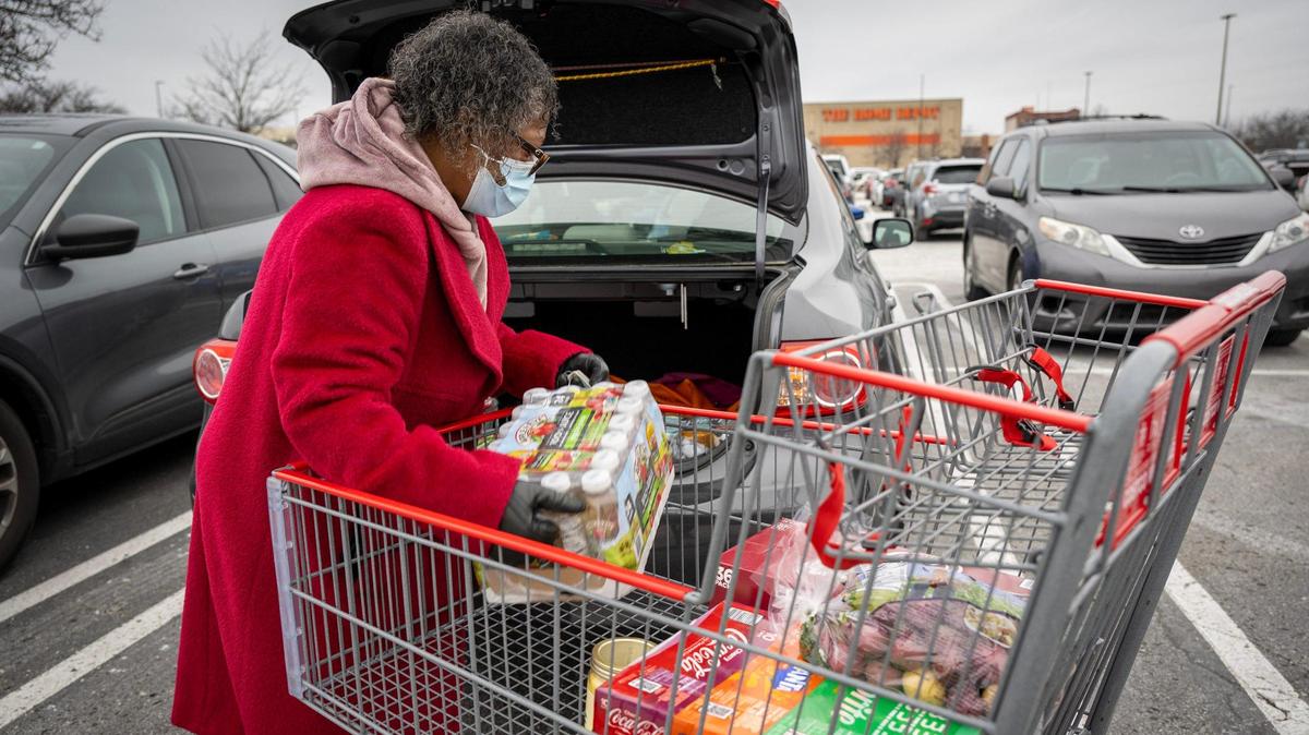 Ahead of the incoming storm, Patricia Taylor of Kansas City loaded essentials into her car after stocking up at Costco on Saturday, Jan. 4, 2024, in midtown Kansas City. The storm is expected to bring heavy snow, rain, ice and wind to the to the area.