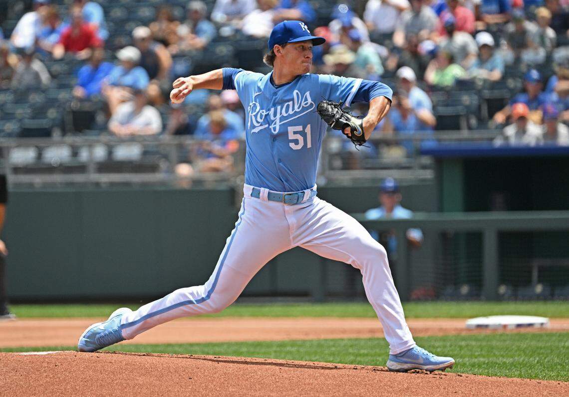 Royals pitcher Brady Singer got the Sunday start and kept the Los Angeles Dodgers off-balance all afternoon at sun-splashed Kauffman Stadium.