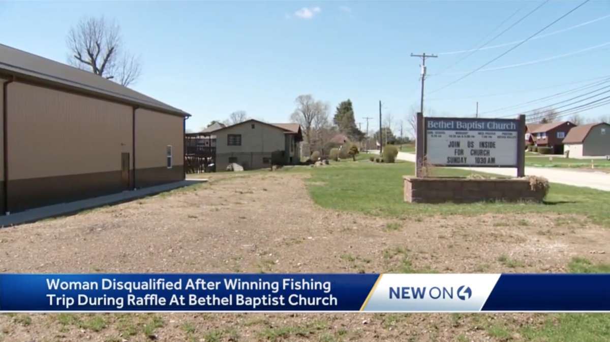A woman in Pennsylvania said she was denied a fishing prize she won in a church raffle because it was intended for men only.