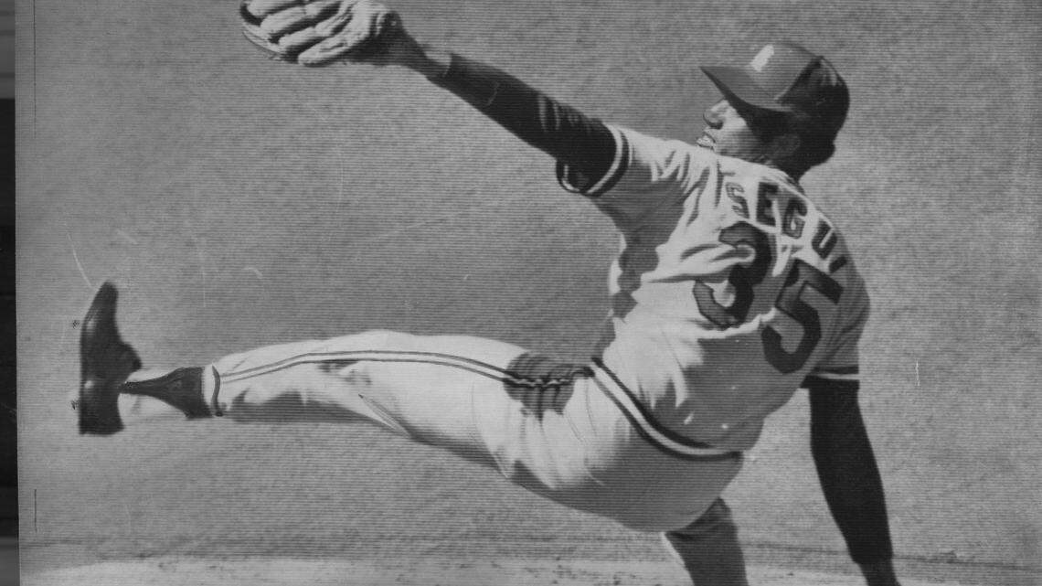 Former Kansas City Athletics pitcher Diego Seguí with the St. Louis Cardinals in 1972.