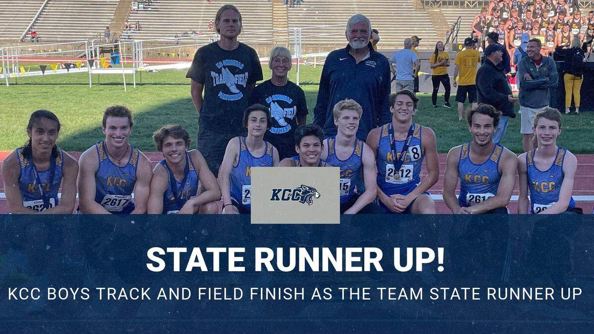 This photo from the Kansas City Christian Twitter account says it all for the Kansas Class 2A school. The boys from KCC finished second; the KCC girls tied for eighth.