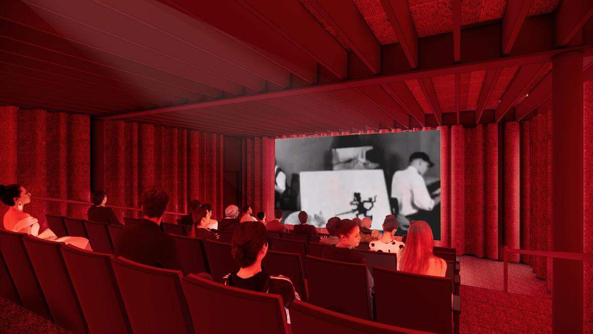 A planned 50-seat theater and lecture hall was inspired by the theater that screened Walt Disney’s first Laugh-O-gram films.