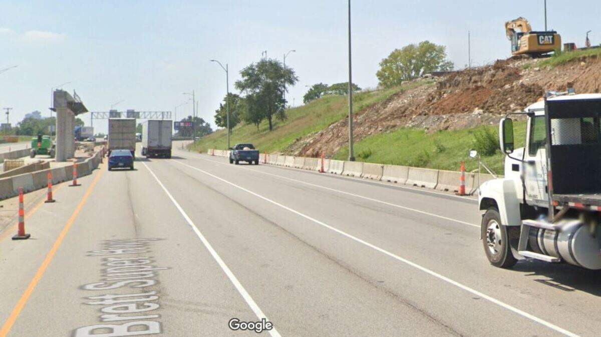 Drivers should expect delays this weekend along Interstate 70 east of downtown Kansas City. Construction to replace the Prospect Avenue bridge over the highway will require that I-70 be reduced to one lane with traffic then being diverted to the on and off ramps around Prospect. This Google Maps Street View image of the area is from August.