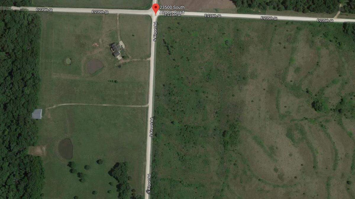 A body was found in a hayfield Tuesday morning in the 23500 block of S. Airport Road.