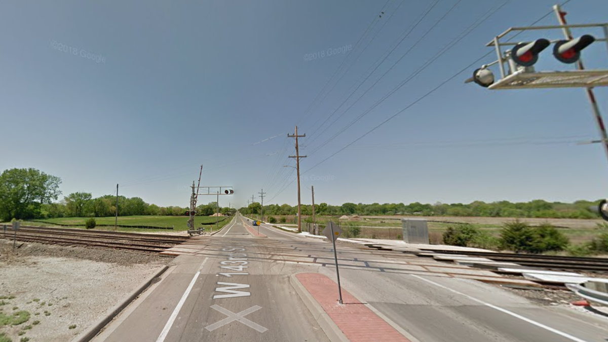 A man was struck and killed by a train Saturday near West Dennis and South Kansas avenues in Olathe, according to police. This Google Maps Street View image was taken in the area in May 2018.