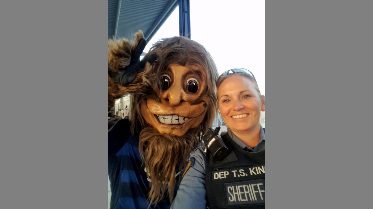 Deputy Theresa King at a Swope Park Rangers game Thursday night, one day before she was shot by an inmate at the Wyandotte County Correctional and Court Services building.