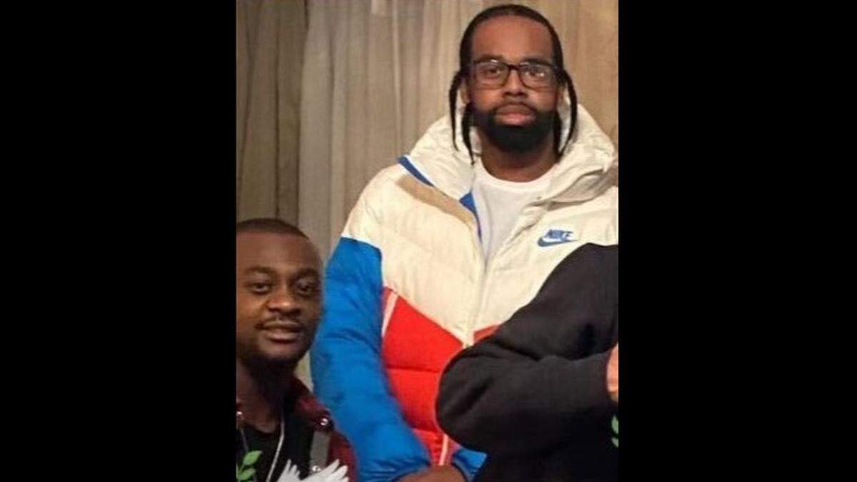 McKinley Johnson (left) with his friend Rashad Dunn (right).
