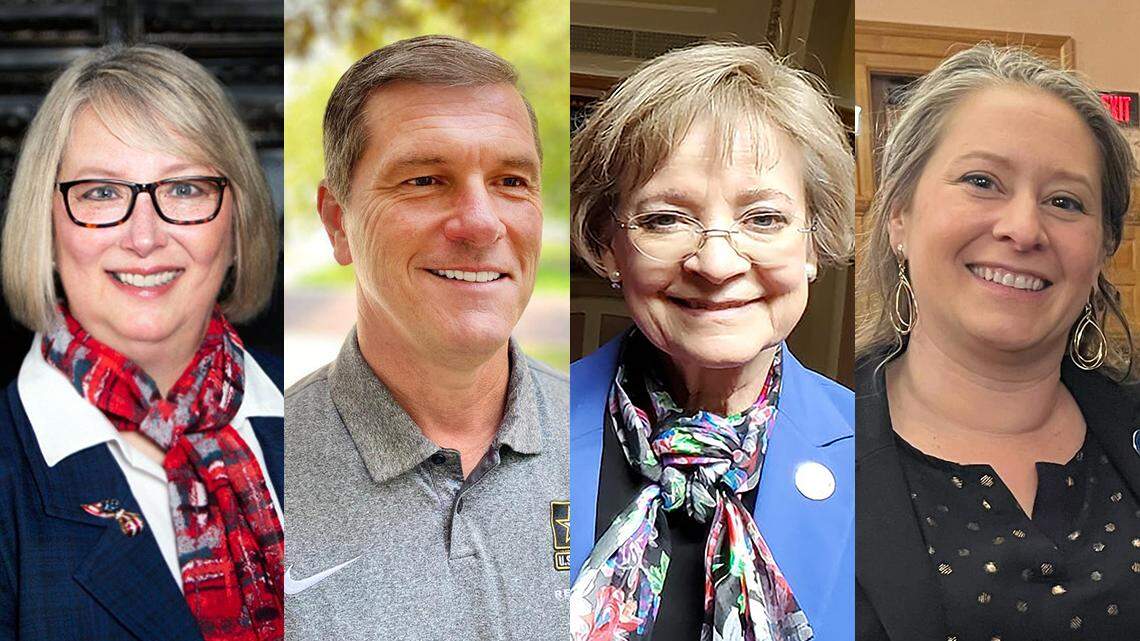 Republican Kansas state Sen. Molly Baumgardner, state Rep Chris Croft, state Sen. Beverly Gossage and state Rep. Rebecca Schmoe headlined a recent event promoting unregulated teaching by parents.